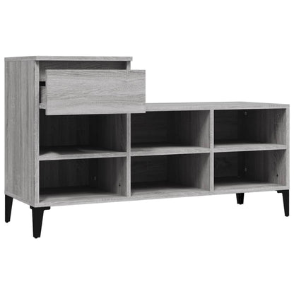 vidaXL Armoire à chaussures Sonoma gris 102x36x60 cm Bois d'ingénierie