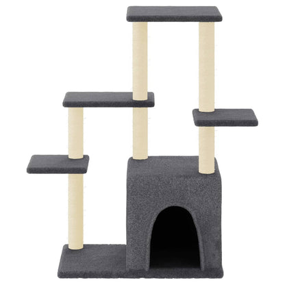 vidaXL Arbre à chat avec griffoirs en sisal gris foncé 97,5 cm