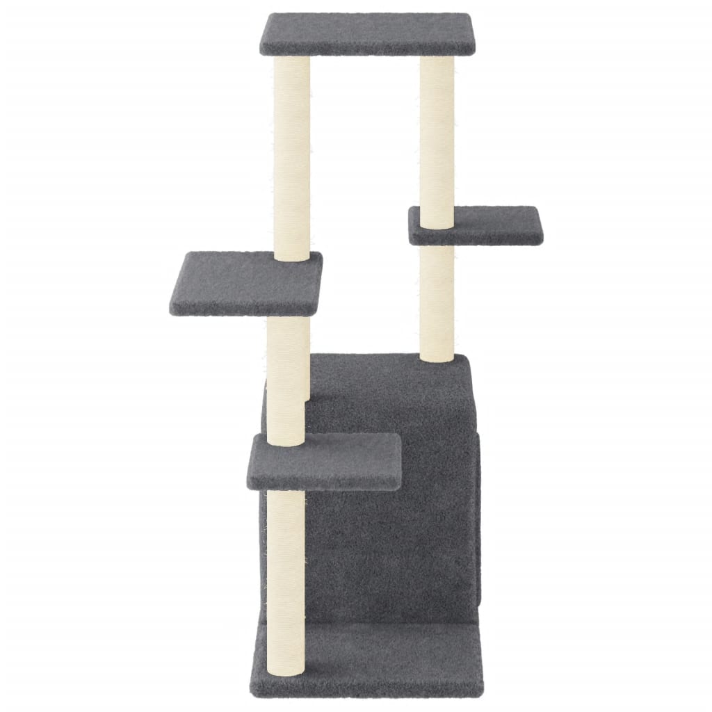 vidaXL Arbre à chat avec griffoirs en sisal gris foncé 97,5 cm