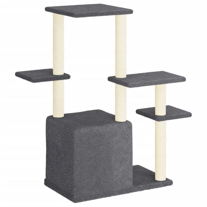 vidaXL Arbre à chat avec griffoirs en sisal gris foncé 97,5 cm