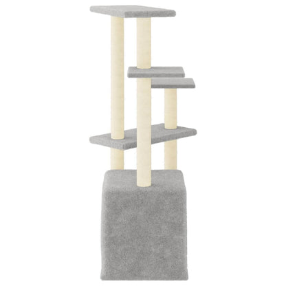 vidaXL Arbre à chat avec griffoirs en sisal gris clair 107,5 cm