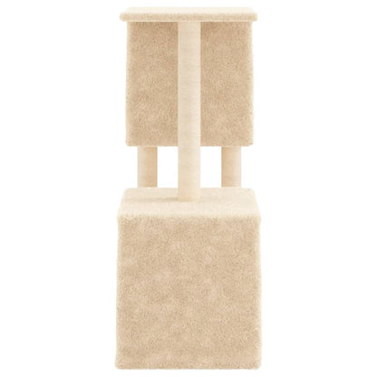 vidaXL Arbre à chat avec griffoirs en sisal Crème 86 cm