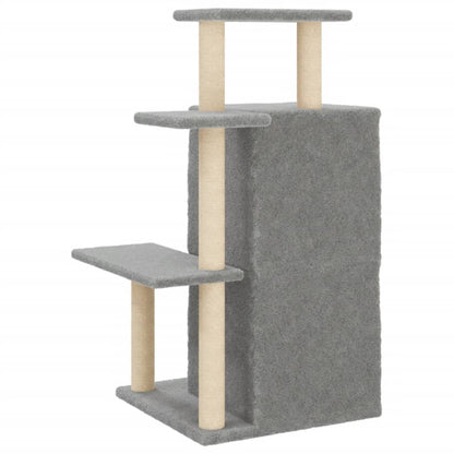 vidaXL Arbre à chat avec griffoirs en sisal gris clair 97 cm