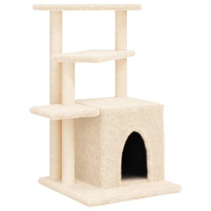 vidaXL Arbre à chat avec griffoirs en sisal crème 83,5 cm