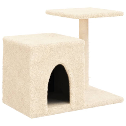 vidaXL Arbre à chat avec griffoirs en sisal crème 50,5 cm