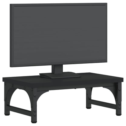 vidaXL Support de moniteur noir 37x23x14 cm bois d'ingénierie