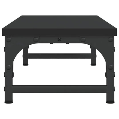 vidaXL Support de moniteur noir 85x23x15,5 cm bois d'ingénierie