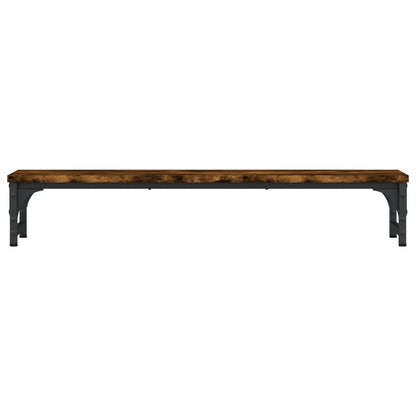 vidaXL Support de moniteur chêne fumé 85x23x15,5 cm bois d'ingénierie