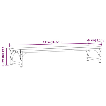 vidaXL Support de moniteur chêne marron 85x23x15,5cm bois d'ingénierie