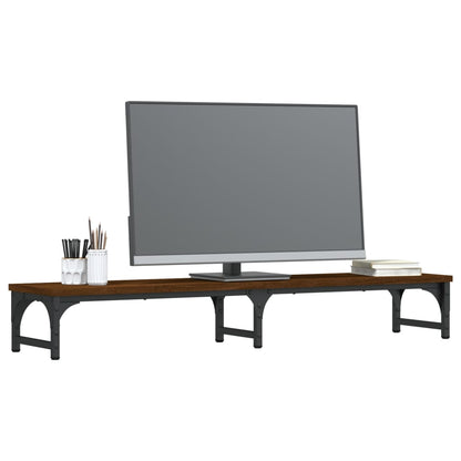 vidaXL Support moniteur chêne marron 105x23x15,5 cm bois d'ingénierie
