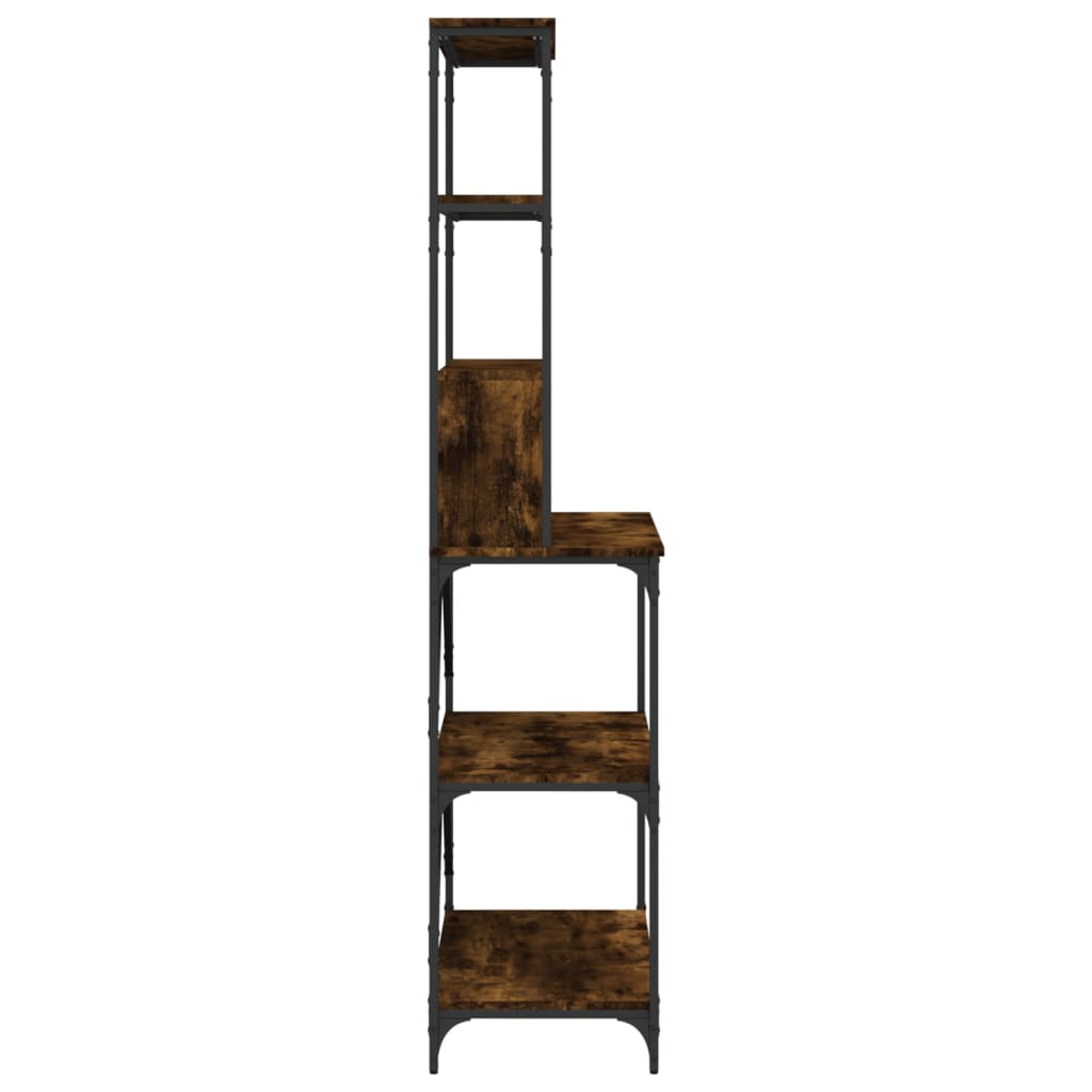 vidaXL Support de boulanger à 6 niveaux chêne fumé 90x40x180 cm