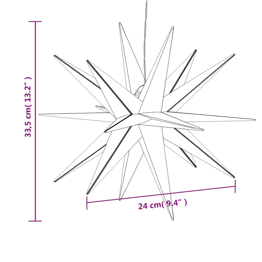 vidaXL Lumières de Noël avec LED 3 pcs pliable blanc