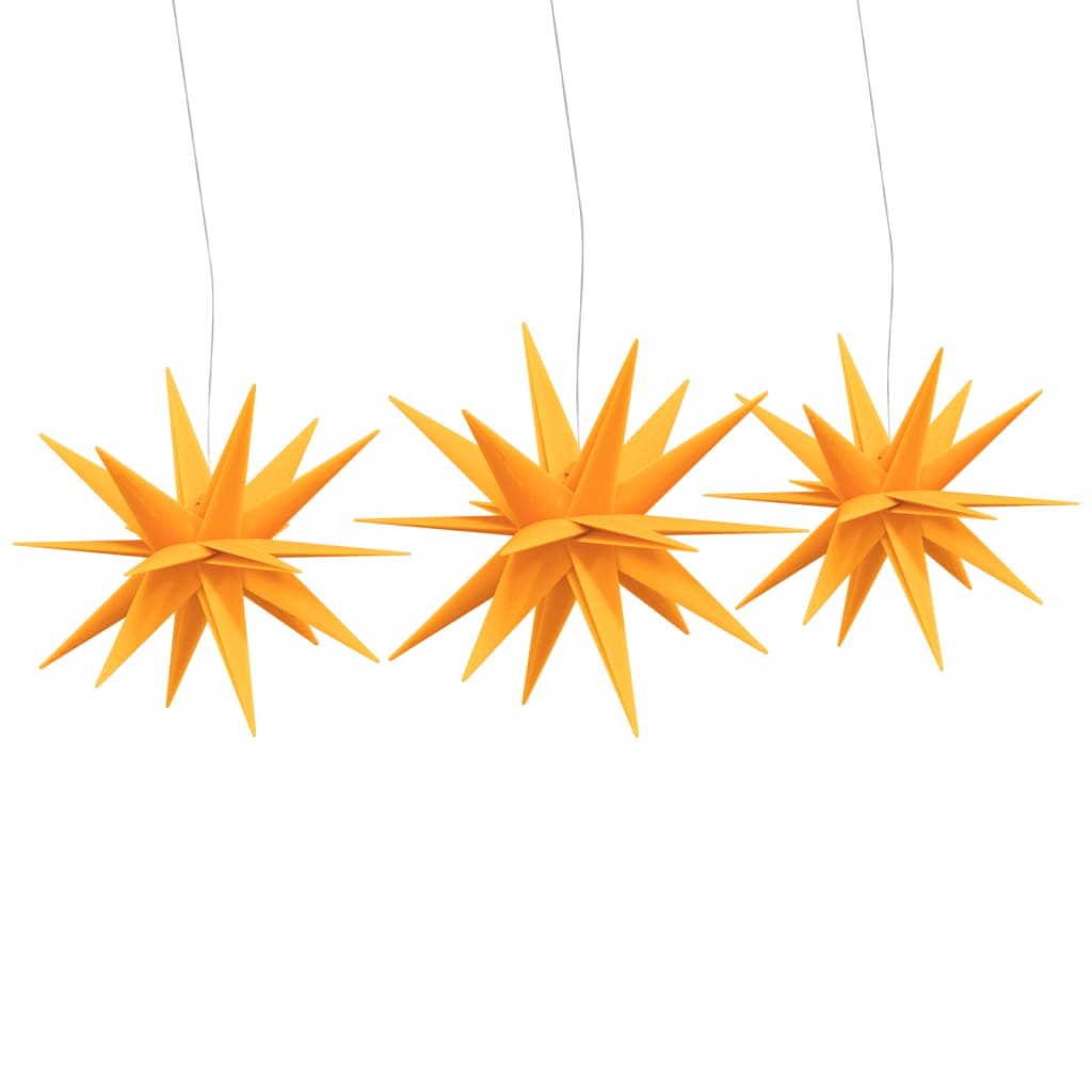 vidaXL Lumières de Noël avec LED 3 pcs pliable jaune