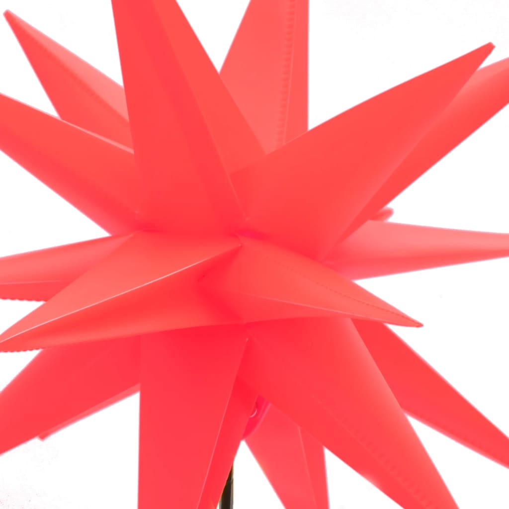vidaXL Lumières de Noël avec piquets 3 pcs LED pliable rouge 35 cm