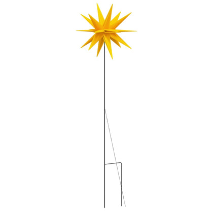 vidaXL Lumières de Noël avec piquets 3 pcs LED pliable jaune 35 cm