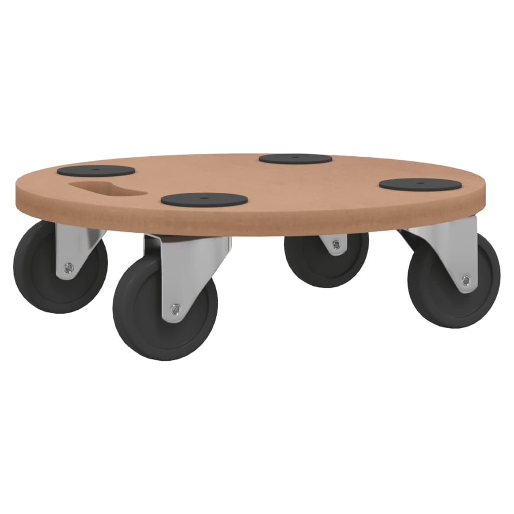 vidaXL Chariots sur roulettes 2 pcs rond bois d'ingénierie