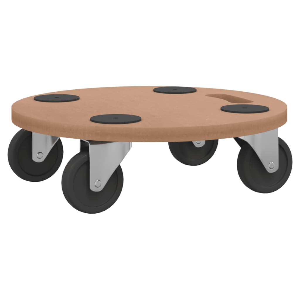 vidaXL Chariots sur roulettes 6 pcs rond bois d'ingénierie