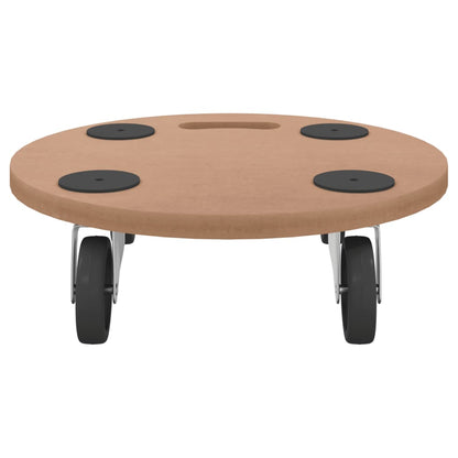 vidaXL Chariots sur roulettes 6 pcs rond bois d'ingénierie