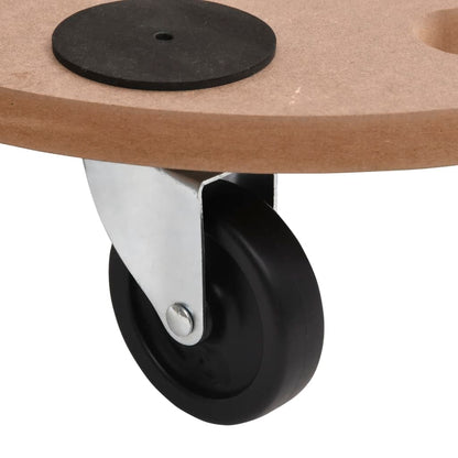 vidaXL Chariots sur roulettes 6 pcs rond bois d'ingénierie