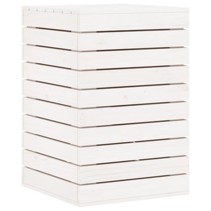 vidaXL Panier à linge blanc 44x44x66 cm bois massif de pin