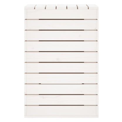 vidaXL Panier à linge blanc 44x44x66 cm bois massif de pin