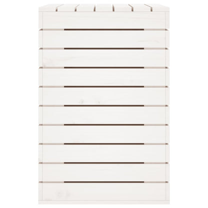 vidaXL Panier à linge blanc 88,5x44x66 cm bois massif de pin