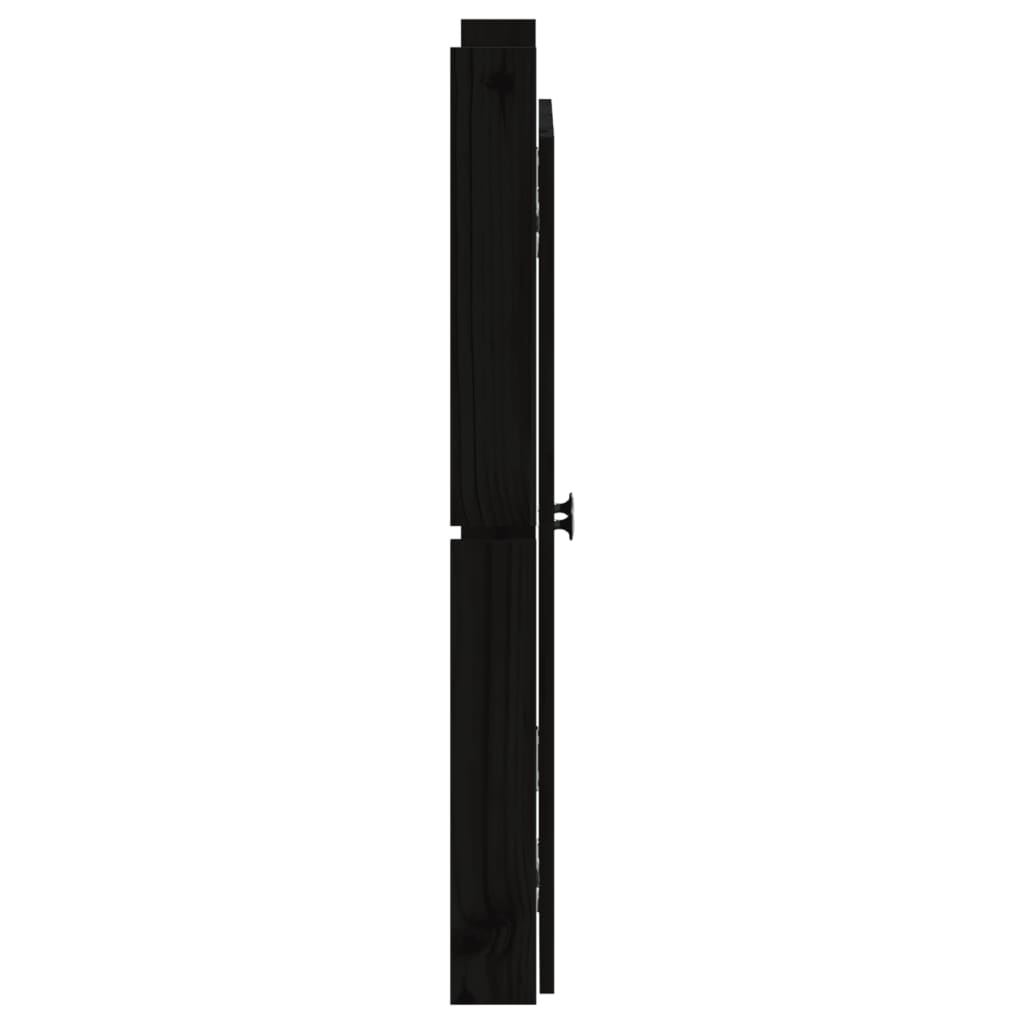 vidaXL Portes de cuisine d'extérieur 2 pcs noir bois de pin massif