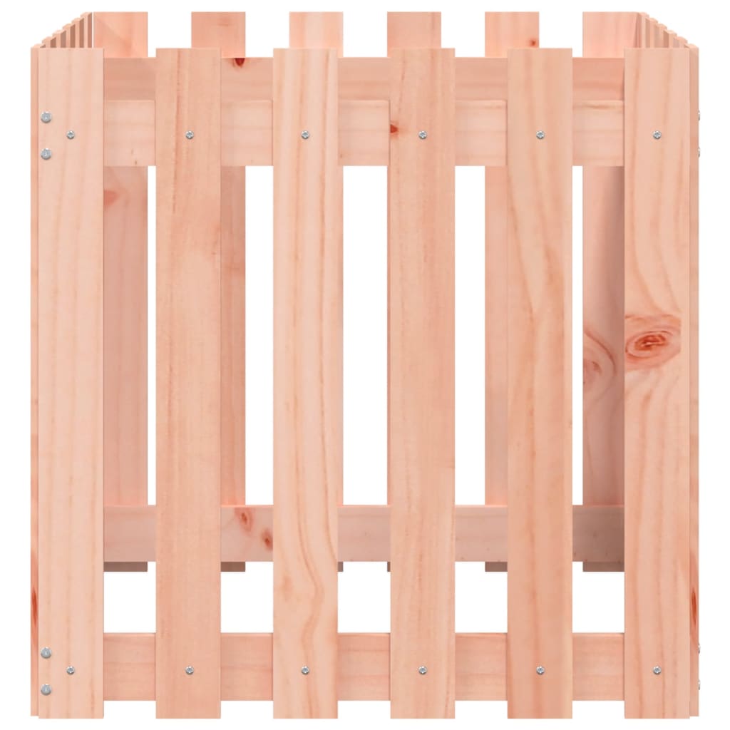 vidaXL Jardinière avec design de clôture 60x60x60 cm Douglas massif
