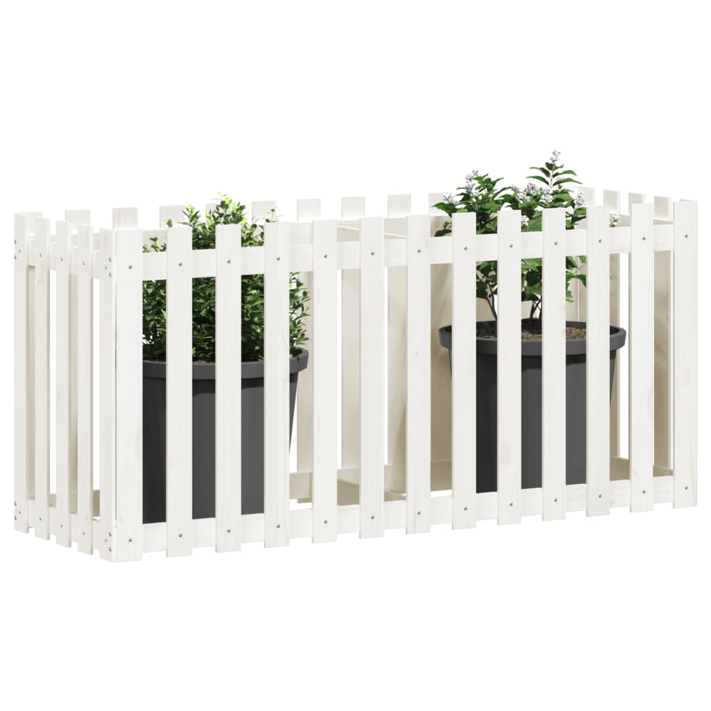 vidaXL Lit surélevé de jardin design de clôture 150x50x70cm pin massif