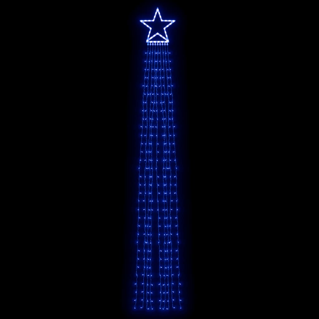 vidaXL Guirlande de sapin de Noël 320 LED bleu 375 cm