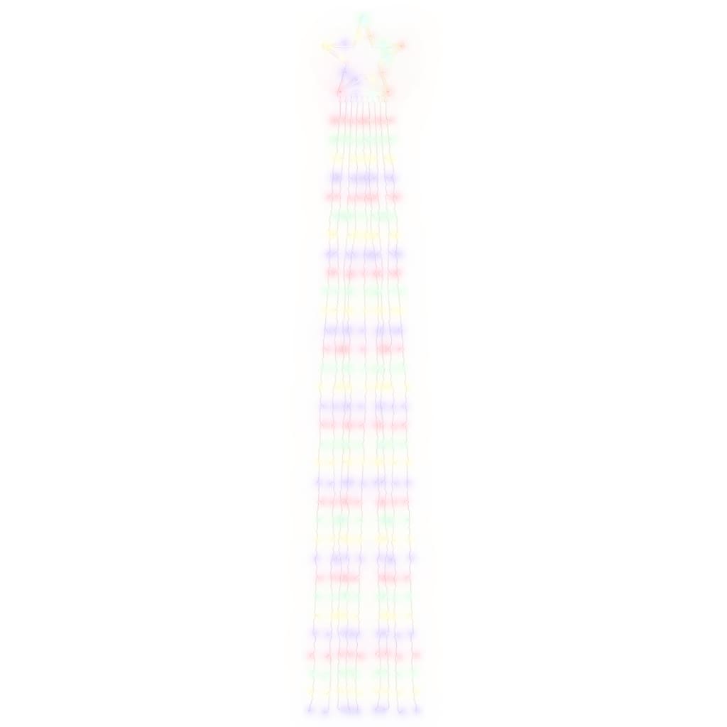 vidaXL Guirlande de sapin de Noël 320 LED colorées 375 cm