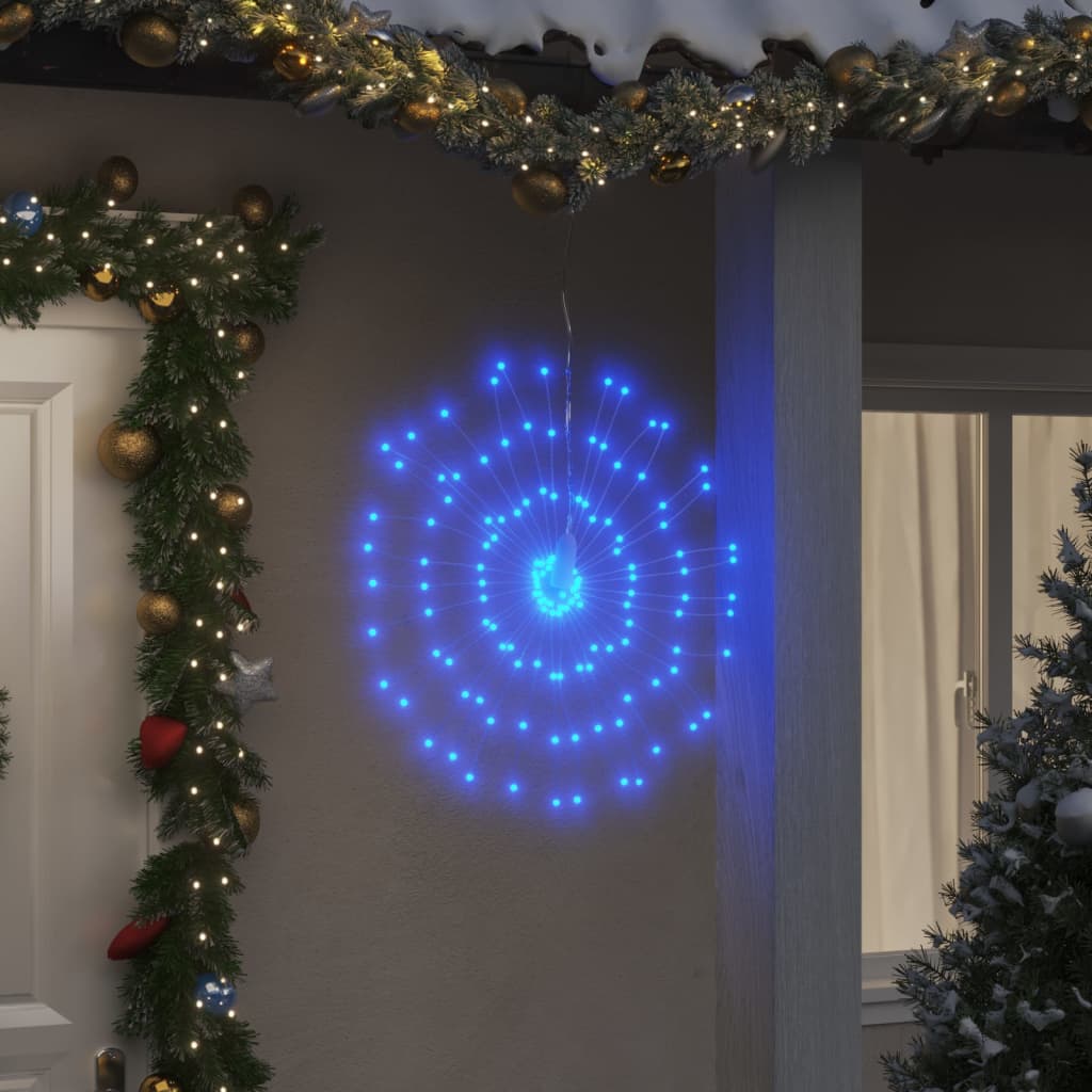 vidaXL Étoile rayonnante de Noël 140 LED 4 pcs bleu 17 cm