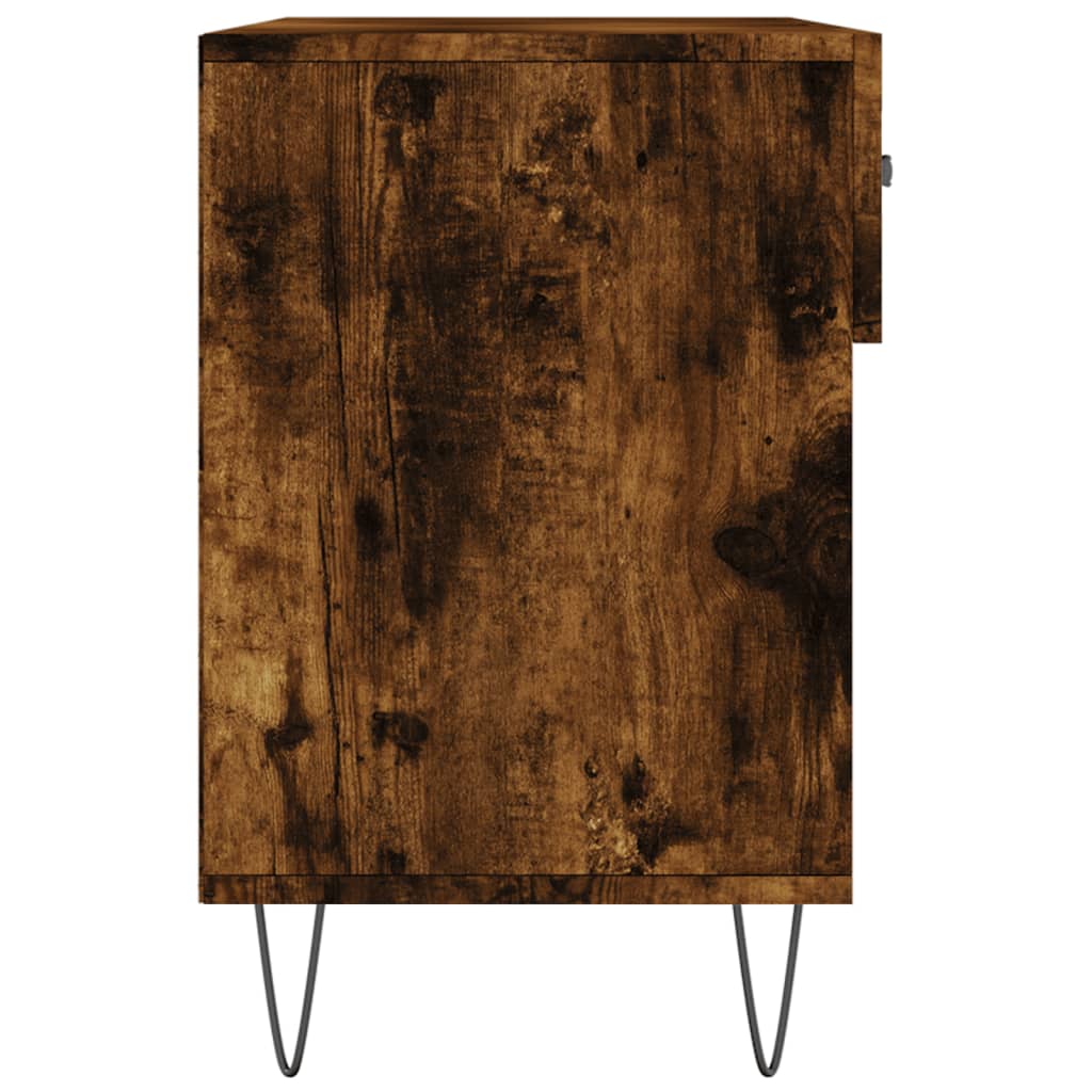 vidaXL Banc à chaussures chêne fumé 102x35x55 cm bois d'ingénierie