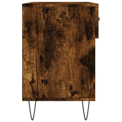 vidaXL Banc à chaussures chêne fumé 102x35x55 cm bois d'ingénierie