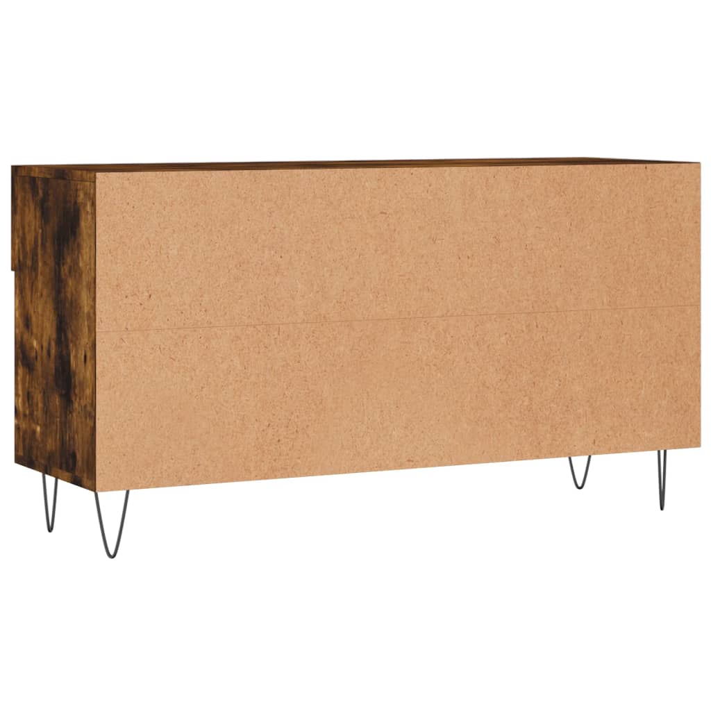 vidaXL Banc à chaussures chêne fumé 102x35x55 cm bois d'ingénierie