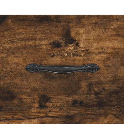 vidaXL Banc à chaussures chêne fumé 102x35x55 cm bois d'ingénierie