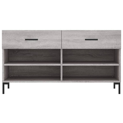 vidaXL Banc à chaussures sonoma gris 102x35x55 cm bois d'ingénierie