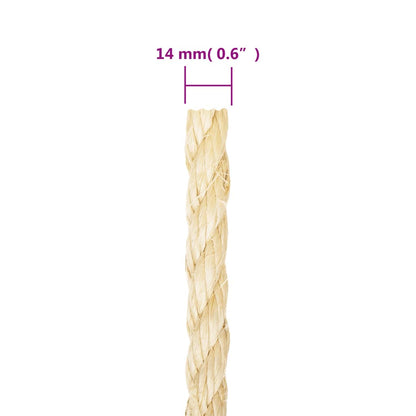 vidaXL Corde 100 % sisal 14 mm 25 m