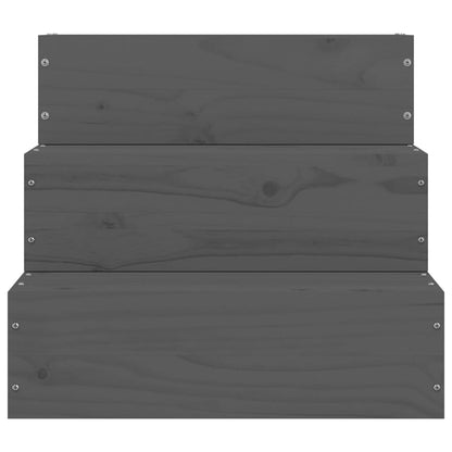 vidaXL Escalier pour animaux de compagnie Gris 40x37,5x35 cm Bois pin