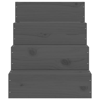 vidaXL Escalier pour animaux de compagnie Gris 40x49x47 cm Bois de pin