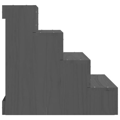 vidaXL Escalier pour animaux de compagnie Gris 40x49x47 cm Bois de pin