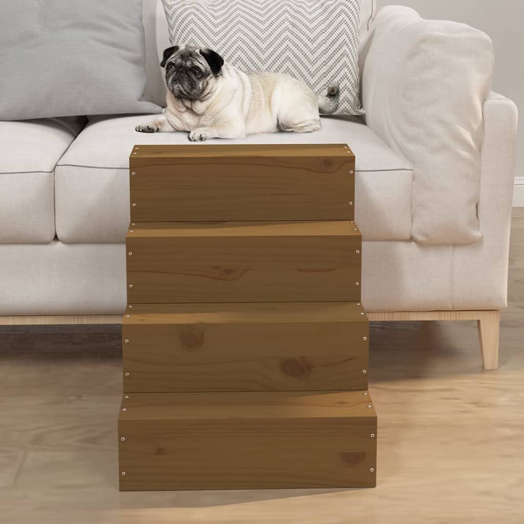 vidaXL Escalier animaux de compagnie Marron miel 40x49x47 cm Bois pin
