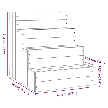 vidaXL Escalier animaux de compagnie Marron miel 40x49x47 cm Bois pin