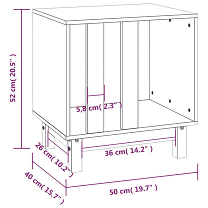 vidaXL Niche pour chien Marron miel 50x40x52 cm Bois de pin massif