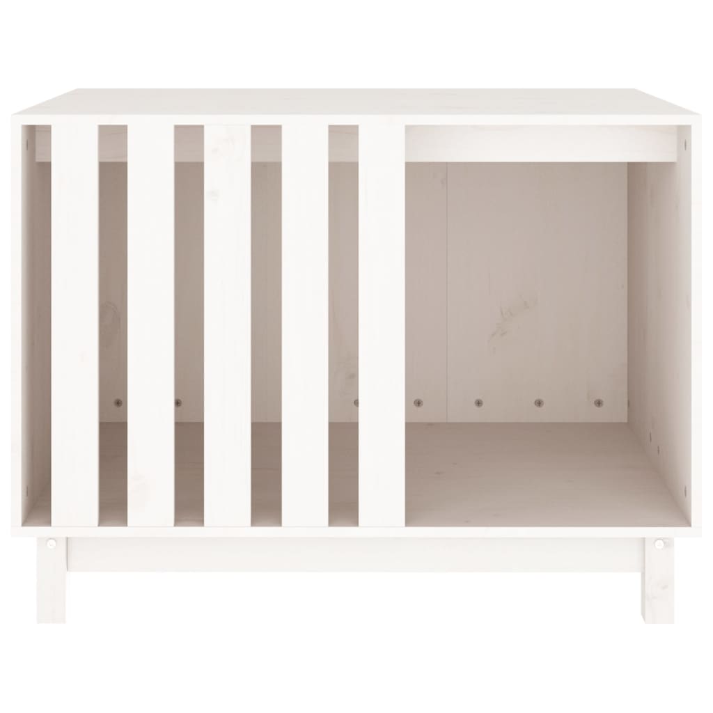 vidaXL Niche pour chien Blanc 90x60x67 cm Bois de pin massif