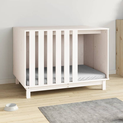 vidaXL Niche pour chien Blanc 100x70x72 cm Bois de pin massif