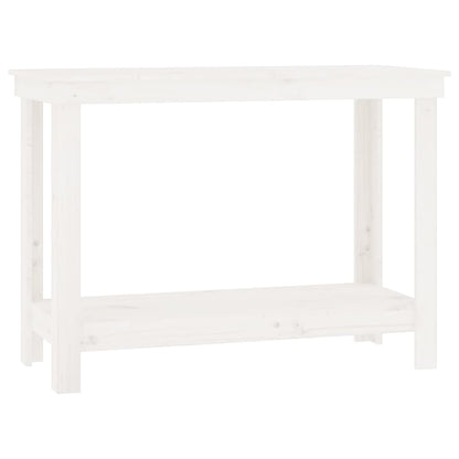 vidaXL Banc de travail Blanc 110x50x80 cm Bois de pin massif