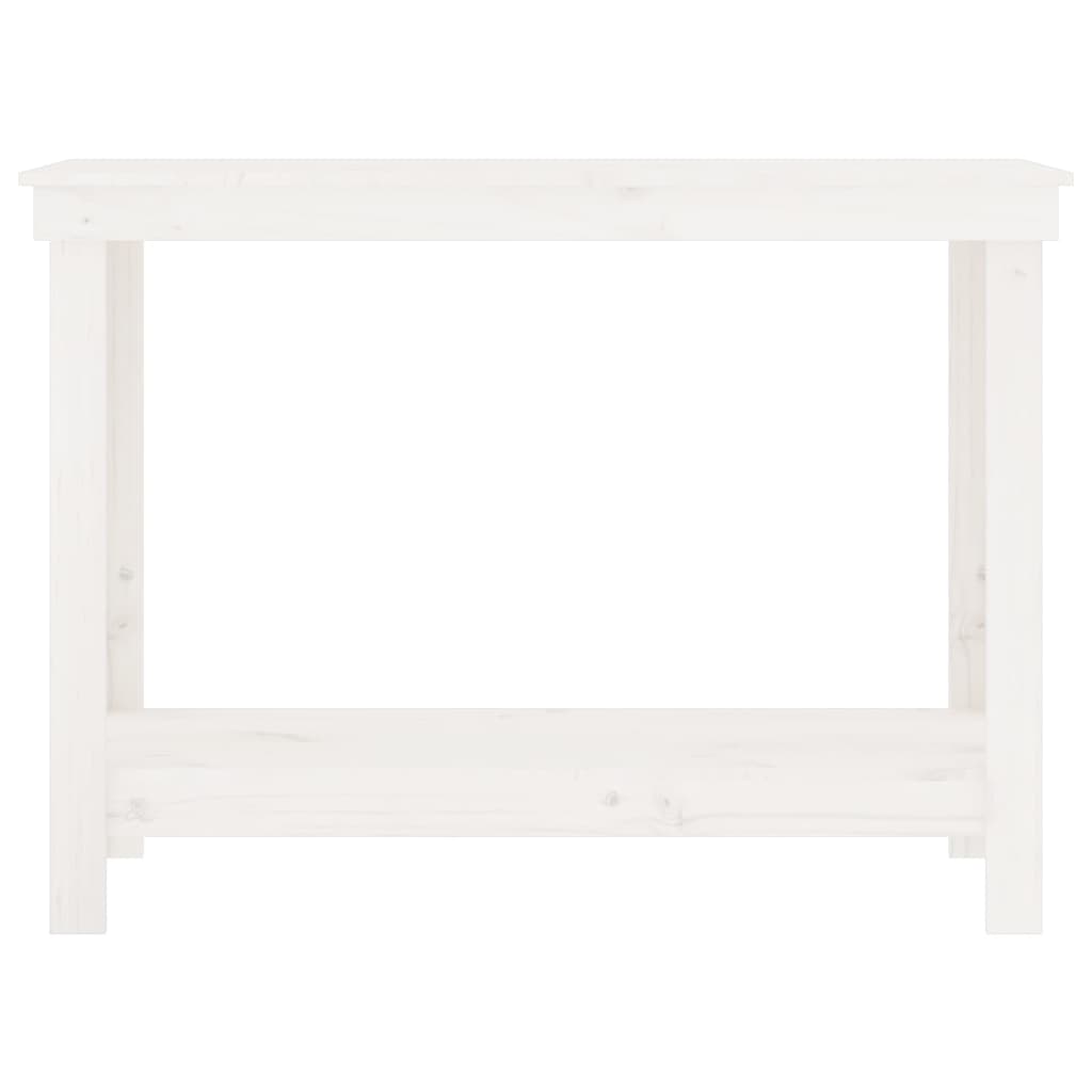 vidaXL Banc de travail Blanc 110x50x80 cm Bois de pin massif