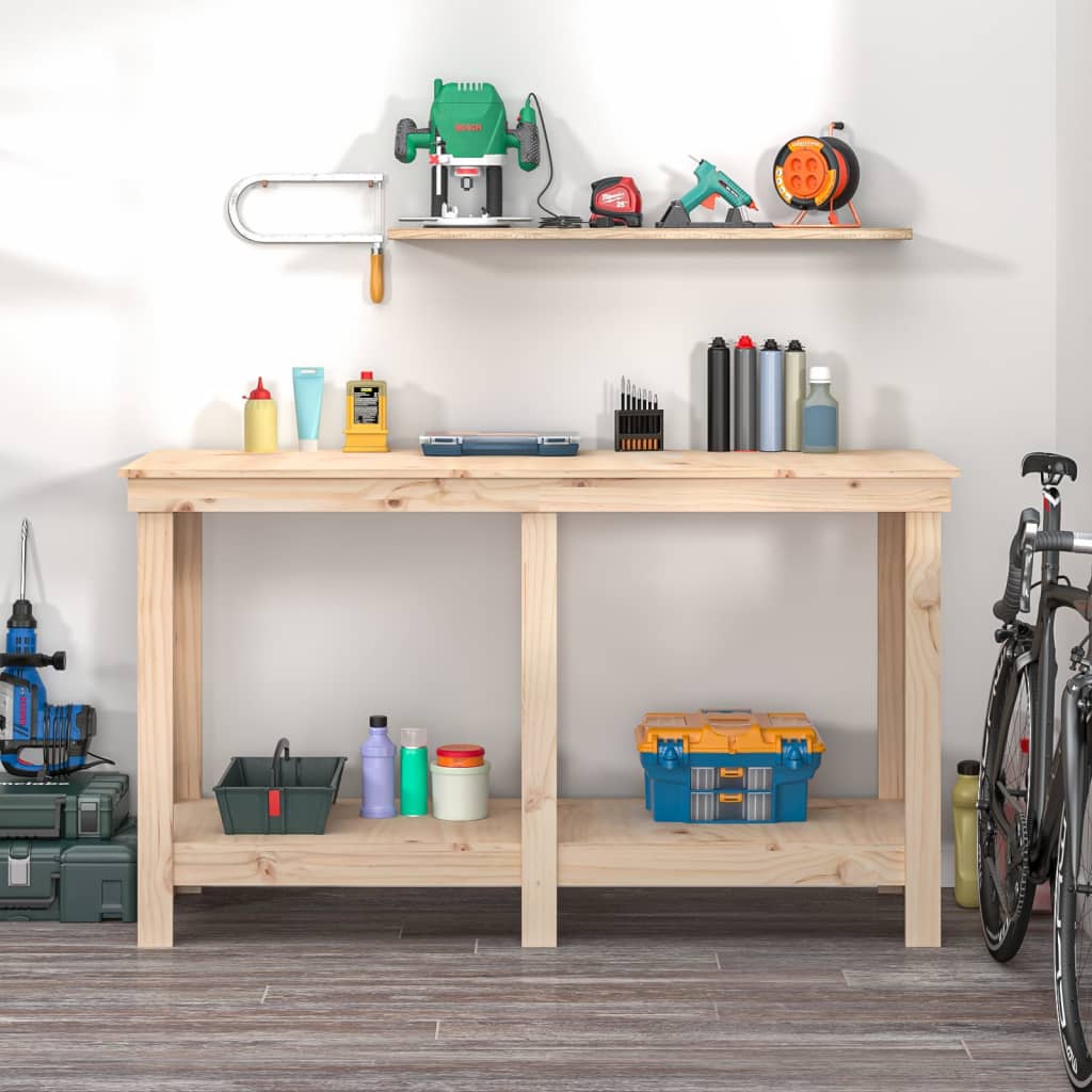 vidaXL Banc de travail 140x50x80 cm Bois de pin massif