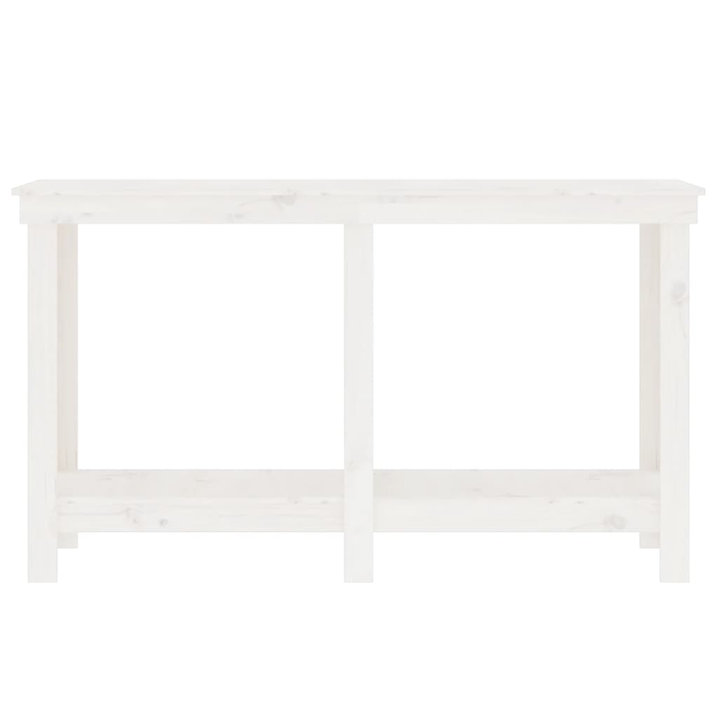 vidaXL Banc de travail Blanc 140x50x80 cm Bois de pin massif